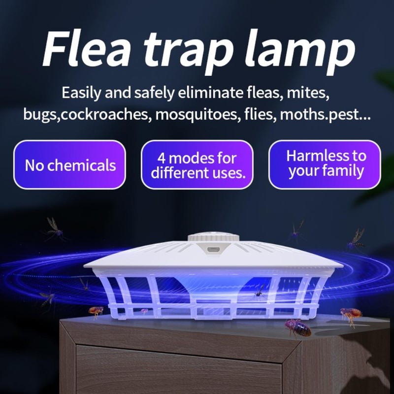 Flea Capture Trap Light Bulbs with 5 Sticky Pads Flea
