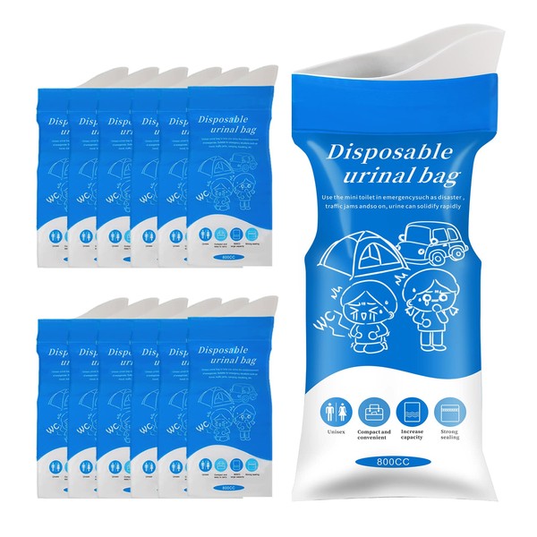 Disposable Urine Bags, 12/24 Pack Camping Pee Bags, Disposable Urinal