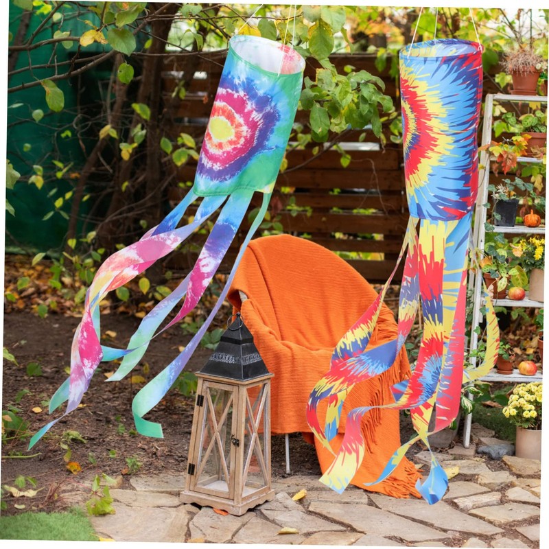 Yardwe Pack of 4 Colourful Wind Socks for Garden and