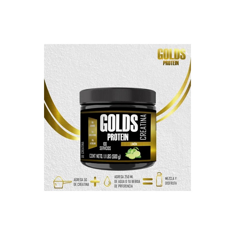 Creatina Golds Protein Monohidratada Suplemento Polvo 500g