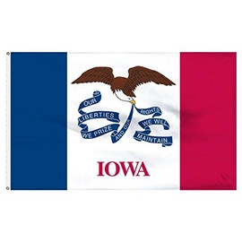 Trade Winds 2x3 Iowa SuperPoly Flag 2'x3' Banner Brass Grommets Indoor Outdoor Fade Proof Premium Fade Resistant