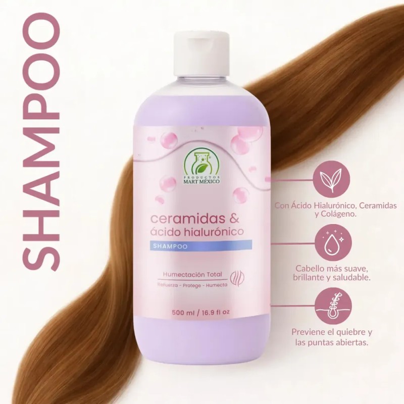 Shampoo Capilar Ceramidas & Acido Hialurónico 500ml