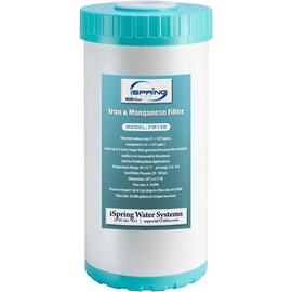 iSpring FM15B Iron and Manganese Reducing Replacement Water Filter Cartridge for Whole House Water Filtration System iSpring WGB21BM, 10"x4.5" High Capacity