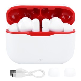 T06 Bluetooth 5.0 Headset Charging Box True Wireless Earphone Half In Ear Sport EarbudWhite with Red