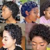 Short Curly Human Hair Wigs for Black Women Pixie Cut