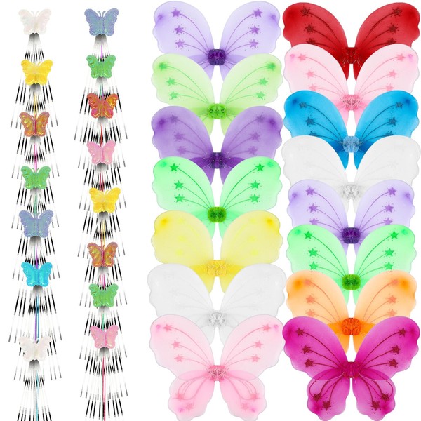 Chivao 15 set Princess Fairy Wings set 15 Pcs butterfly