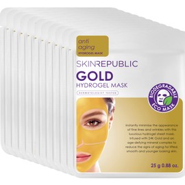 Skin Republic 10 Pack Gold Hydrogel Face Mask