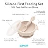 Bumkins Baby Bowl, Silicone Feeding Set with Suction for Baby