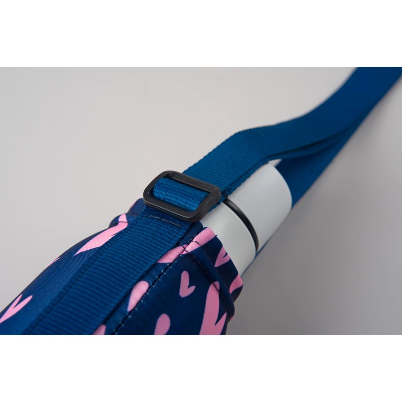 Bottlesoc Water Bottle Holder with Shoulder Strap | Pink Heart