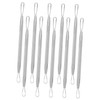 FOMIYES 7pcs Double-headed Extrusion Ring Cleaning Kits Pimple Removers Pimple