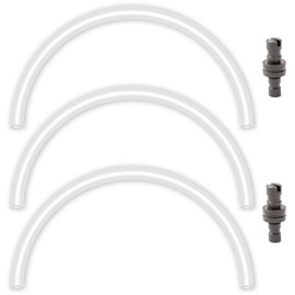 Dusledel 3Pcs 36cm Milk Tubes Hoses 6mm and 2Pcs Connector Nipples Compatible with Jura Nivona Melitta Frothing Nozzles Used for Milk Machine to Add Milk to Coffee Machine
