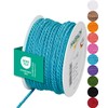 Halbach Seidenbänder Premium Cord (Turquoise), Width 4 mm, Length 25