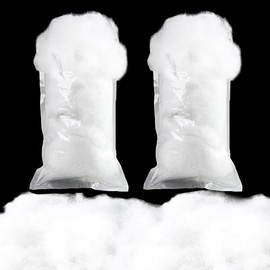 LOVYNO 2Pack Christmas Fake Snow Decoration 200g/7oz Artificial Fluffy Snow Fiber Soft Fake Fluffy Snow Blanket Indoor Fake Winter Snow Stuffing Snow Covering (2)