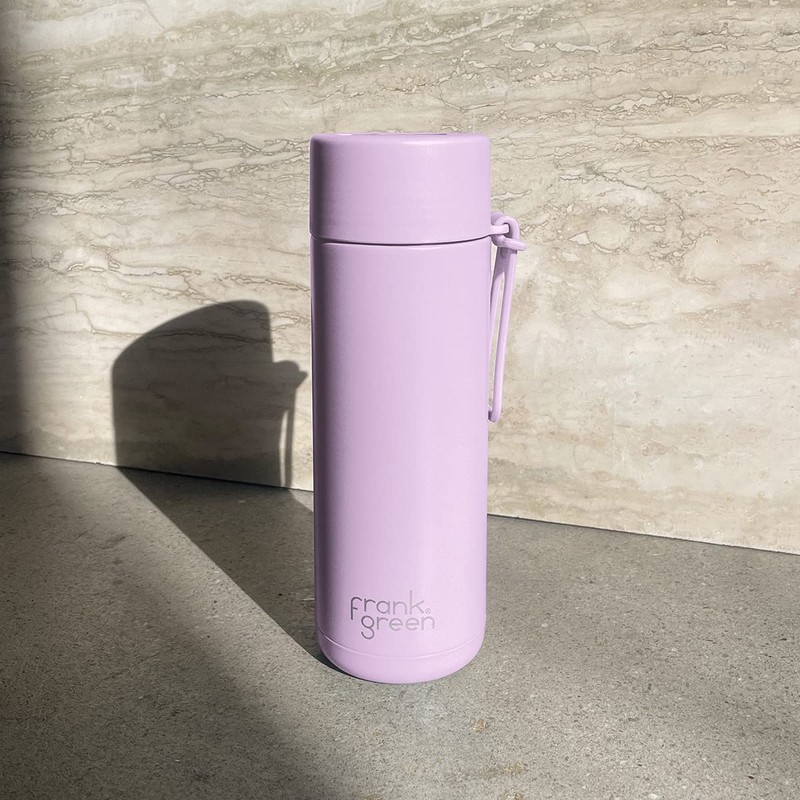 frank green Ceramic Reusable Bottle with Straw Lid, 20oz/595ml Capacity