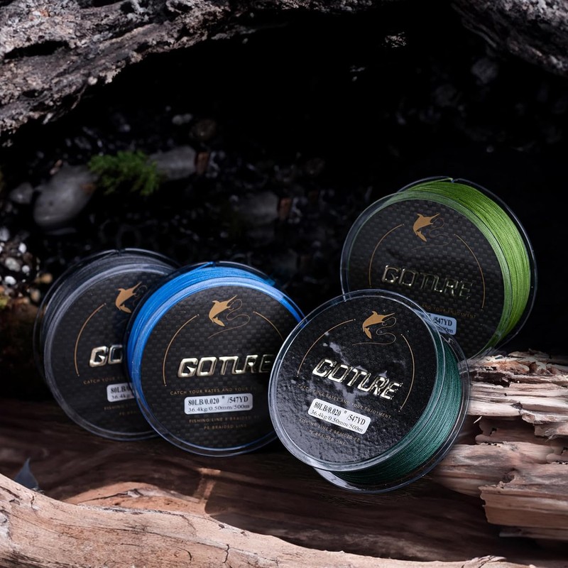 Goture Braided Fishing Line 8x Ultra Thin, Strong, Sensitive, Smooth