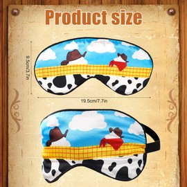 2 Pcs Cartoon Story Sleep Masks, Eye Mask with Adjustable Strap Soft & Breathable Eye Cover Cute Cartoon Blindfold for Boys Girls Kids Sleeping Travel Party Toy Supply