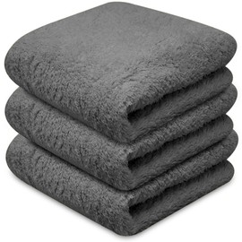Towelogy® Super Absorbent Microfibre Cloth | Absorbs Over 10 Times its Weight in Water | Sponge-Like Absorbency | Multipurpose Scratch-Free Cleaning Cloth for Household Use (Grey)
