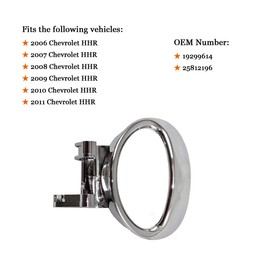 19299614 Interior Door Handle Front/Rear Driver Side Replacement for Chevy HHR 2006 2007 2008 2009 2010 2011