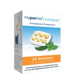 Mypurmist ScentPad, Eucalyptus and Peppermint for use with Mypurmist Ultrapure Steam Inhaler, Vaporizer and Humidifiers, 24 reservoirs