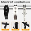 DOVORSY Tube Rod Hooks,Black Adjustable J-Hooks Made of Cold-Rolled Steel,