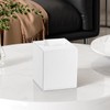 White Tissue Box Cover Square, Leather Tissue Box Holder Decorative,