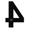 QT Modern House Number - SMALL 4 Inch BLACK -