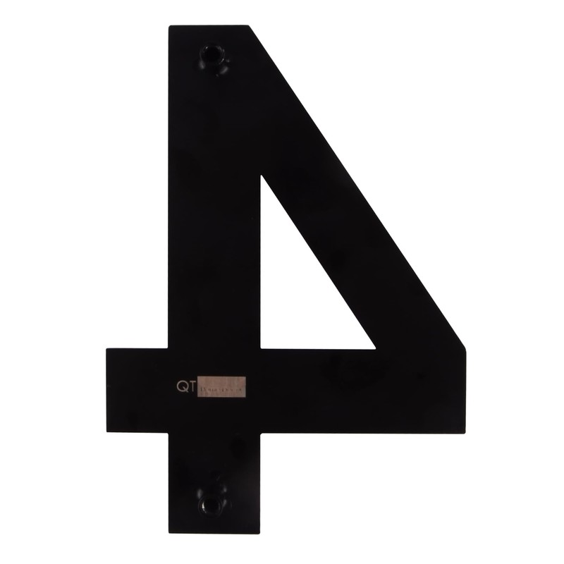 QT Modern House Number - SMALL 4 Inch BLACK -