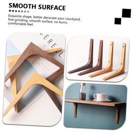 Uonlytech 2pcs Triangular Wall Panel Flower Stand Wooden Shelf Brackets Wooden Brackets for Shelves Wooden Brackets for Brace Brackets L- Shaped Hanging Corner Support Plant