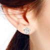 AeraVida Petite Hawaiian Plumeria Flower Sterling Silver Post Earrings |