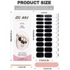 EBANKU 1 x Gel Nail Wraps, Nail Stickers, Black Full