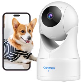 Indoor Security Camera 2K, owltron 360°Indoor Pan/Tilt Camera, 2.4Ghz WiFi Camera Surveillance Interieur, Wireless Camera Indoor with 2 Way Audio, Motion Detection, Color Night Vision, Work with Alexa