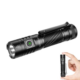 Pocket Flashlight Rechargeable LED Flashlight - Sofirn SR12 1450LM, Small EDC Flashlights High Lumens, 1300ft Long Throw Magnetic Flashlight, IP68 Waterproof Flashlight, Simple UI Compact Lightweight