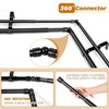 HOTOZON 1 Inch Heavy Duty Double Bay Window Curtain Rod,