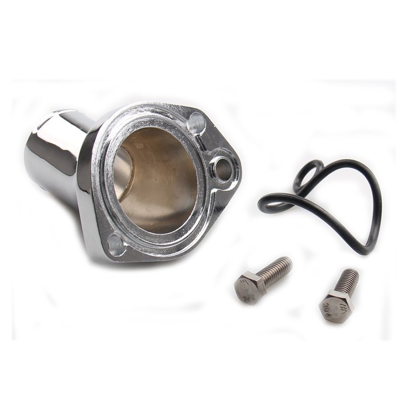 CarBole 45 degree Chrome Thermostat Housing Water Neck Compatible with