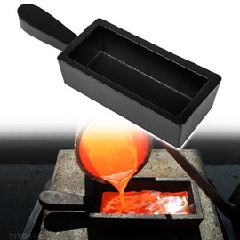 Upgraded 100 oz Troy Ounce Gold Bar Loaf Cast Iron Ingot Mold Perfect for Custom Smelting Pouring Melting Casting Refining Gold Silver Copper Aluminum Brass Precious Metals