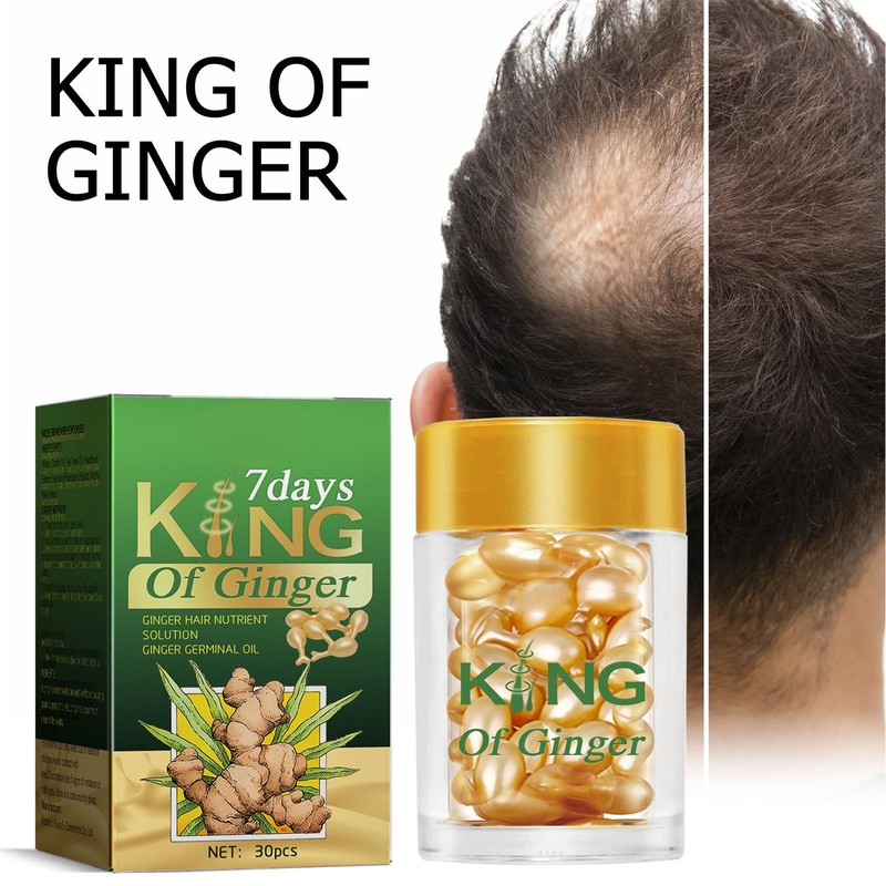 60pcs Ginger Hair Capsules Strengthen Deep Moisturizing Nourishing Prevent Hair