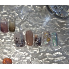 Classy and feminine checked nails - I agree to the required reading (exchange, refund, and shipping) / 고급스럽게 여성스럽게 체크네일 - 필독사항(교환환불.발송)동의합니다