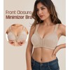 HACI Women's Front Closure Full Coverage Back Support Posture Bra