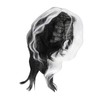 Black and White Short Wavy Wig Women Cosplay Party Shoulder