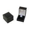 Leatherette Ring Boxes Jewellery Gift Box Packaging Black Gold Engagement