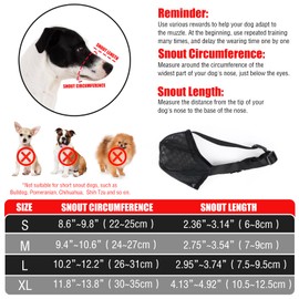 Muzzle for Dogs, Anti-Toxic Bait Muzzle for Dogs, Soft Adjustable Mesh Muzzles, Soft Muzzle for Small, Medium and Large Dogs, Adjustable Eating Protection, Dog Biting and Chewing (L)