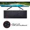 [2PCS Pack] HRH Spanish Keyboard Stickers,PC Keyboard Stickers Black Background