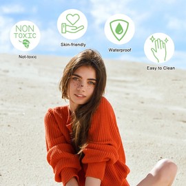 SanKristo 6 Blätter Frauen Glitter Sommersprossen Gesicht Tattoo Gold Sparkle Faux Sommersprossen Wasserdicht Make-up Patches Festival Temporäre Aufkleber für Make-up