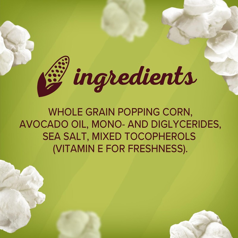 Orville Redenbacher's Microwave Popcorn with Avocado Oil, Sea Salt Flavor,