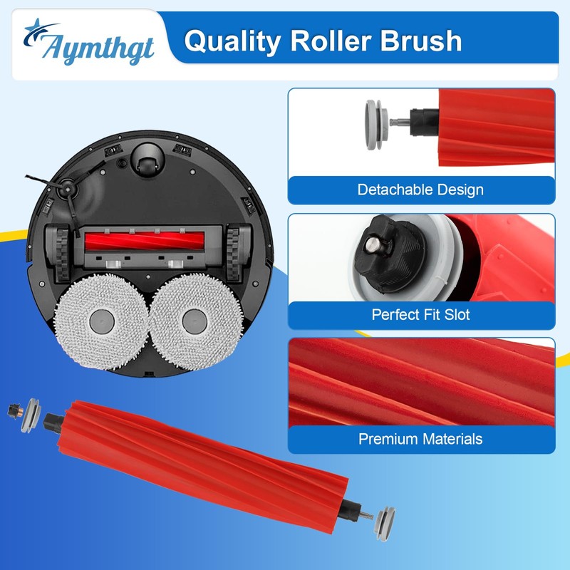 Aymthgt 4 Pack Roller Brush Replacement fit for Roborock S7,