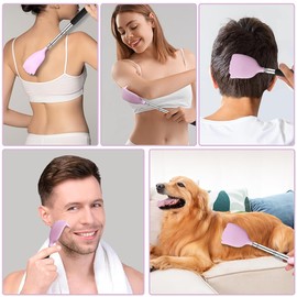 HIWZZI Back Scratcher Extendable Silicone Bear Claw Massager Tool Telescoping Stocking Stuffers for Itches Lotion Application Spa Men Women Kids Adults The Disabled Baby Purple