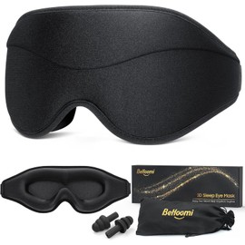 BeHoomi Antifaz para dormir, antifaz premium para dormir, antifaz para dormir con diseño ergonómico 3D, bloqueo de luz mejorado y antifaz para dormir con los ojos vendados para mujeres, hombres, antifaz cómodo para cualquier lugar en cualquier momento (Ne
