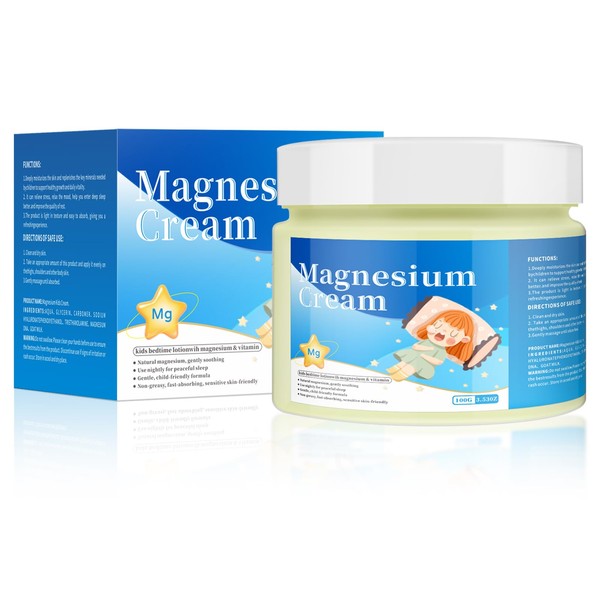 Magnesium Lotion for Kids,Gentle Natural Calming Cream for Restful Sleep,Relaxation,Sensitive