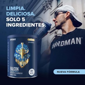 Birdman Falcon Protein Proteína Vegetal en Polvo Solo 5 Ingredientes 24G Proteína Sin Azúcar Añadida Sin Gluten Sin Lácteos Vegano Sabor Vainilla 15 Porciones 480G