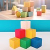 50Pcs Unfinished Wooden Cubes for Handmade Wood Blocks, 2.54cm Wooden